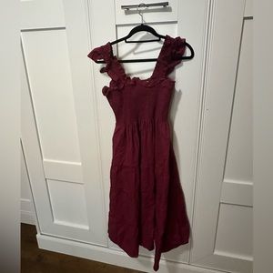 Hill house home limited drop maroon nap dress. Size medium